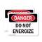 Signmission Do Not Energize Danger Sign, Plastic, 14in W x 10in L, 2PK OS-2PACK-DS-P-1014-L-1170 - alternate 1